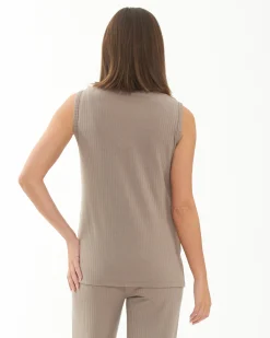 Peter Rib Nursing Tank Taupe