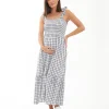 Phoebe Smocked Dress White / Navy