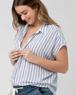 Quinn Relaxed Shirt Blue / White