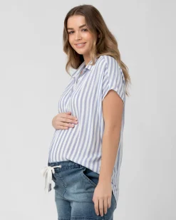 Quinn Relaxed Shirt Blue / White