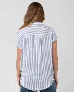 Quinn Relaxed Shirt Blue / White