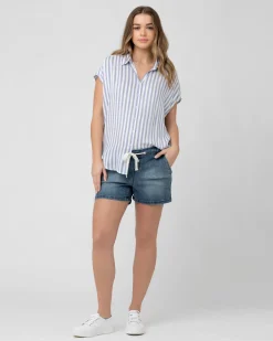 Quinn Relaxed Shirt Blue / White