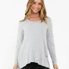 Raw Edge Nursing Top Silver Marle