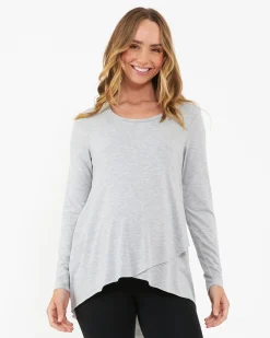 Raw Edge Nursing Top Silver Marle