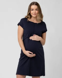 Roxie Nursing Dress Navy
