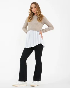 Sandy Detachable Nursing Knit  Latte
