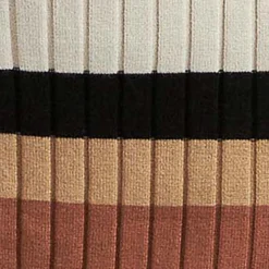 Sarah Stripe Knit Dress  Amber / Natural / Black