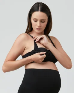 Seamless Nursing Bra Black