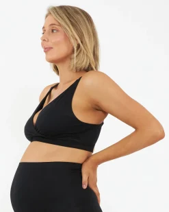 Seamless Nursing Bralette  Black