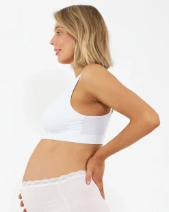 Seamless Nursing Bralette  White