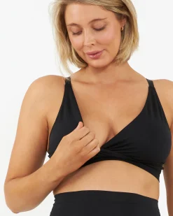 Seamless Nursing Bralette  Black
