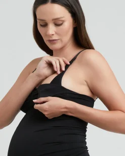 Seamless Nursing Tank Black