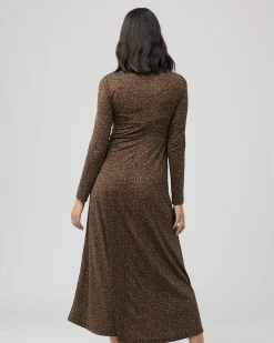 Shae Cross Front Nursing Dress Tan