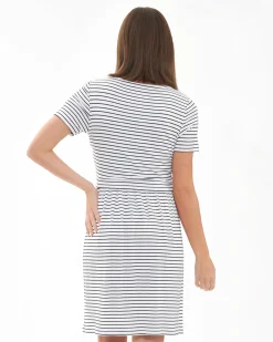 Shelly Summer Nursing Dress White / Black