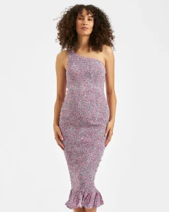 Skipper One Shoulder Dress Pink / Blue