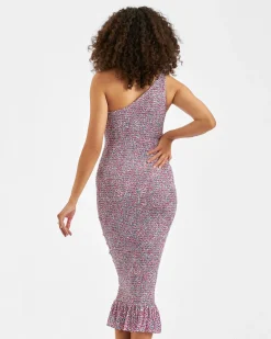 Skipper One Shoulder Dress Pink / Blue