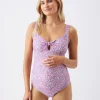 Skipper Tie Front One Piece Pink / Blue