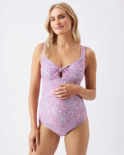 Skipper Tie Front One Piece Pink / Blue