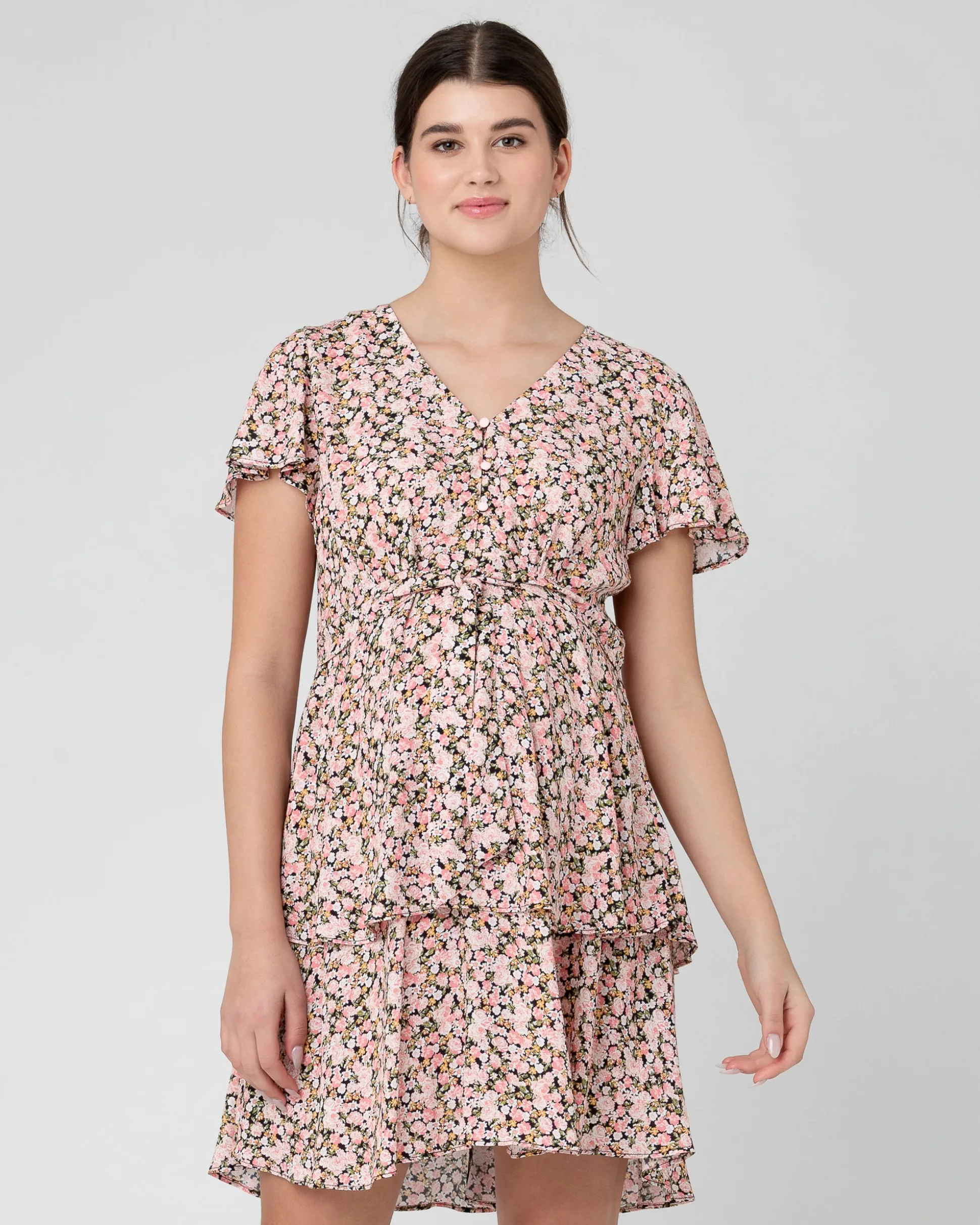 Sophia Layered Dress Black