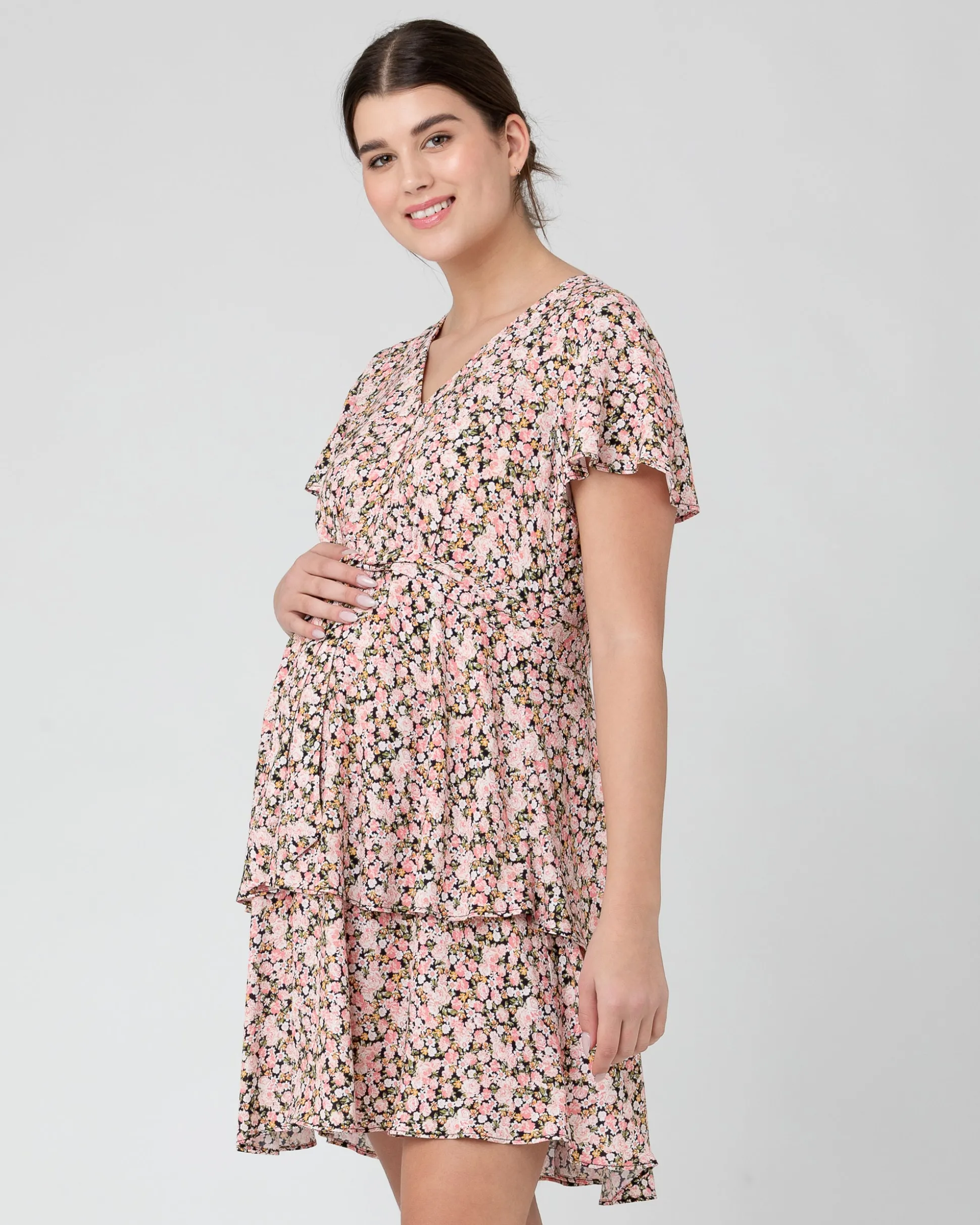Sophia Layered Dress Black