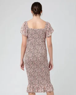 Sophia Shirred Dress  Black