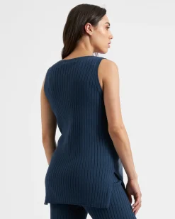 Sophie Rib Knit Nursing Top  French Navy
