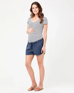 Striped Tube Tee Navy / White