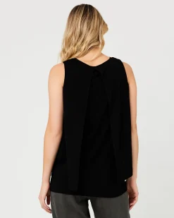 Summer Swing Back Nursing Tank Black
