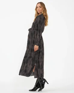 Sylvia Shirt Dress  Mocha / Black