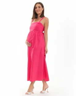 Tamara Tie Back Dress Hot Pink