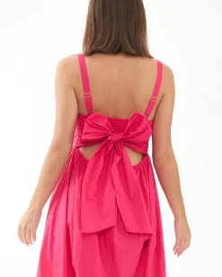 Tamara Tie Back Dress Hot Pink