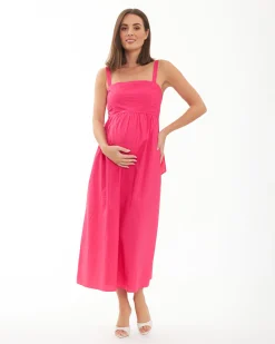 Tamara Tie Back Dress Hot Pink