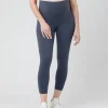 Tempo Crop Legging Blue Steel