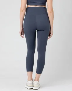 Tempo Crop Legging Blue Steel