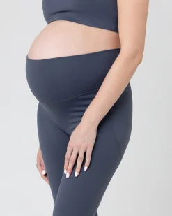 Tempo Crop Legging Blue Steel