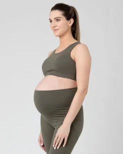 Tempo Crop Top Khaki