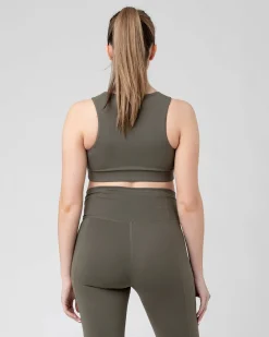 Tempo Crop Top Khaki
