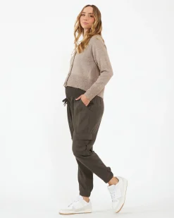 Tencel Off Duty Cargo Pant Chocolate