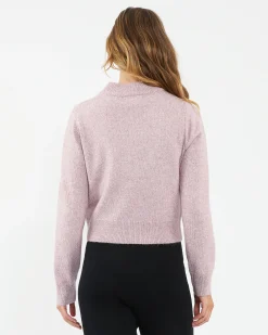 Tia Crop  Knit  Pink Marle