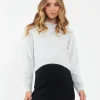 Tia Crop  Knit  Snow Marle
