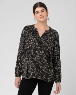 Trixie Nursing Blouse  Black / Natural