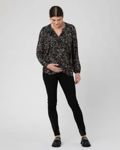 Trixie Nursing Blouse  Black / Natural