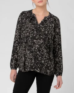 Trixie Nursing Blouse  Black / Natural