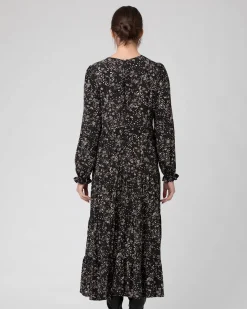 Trixie Tiered Dress  Black / Natural