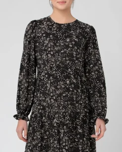 Trixie Tiered Dress  Black / Natural