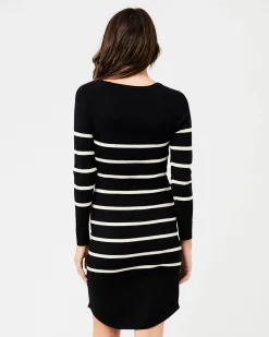 Valerie Tunic Dress Black / Ecru