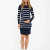 Valerie Up/Down Nursing Tunic Navy / White