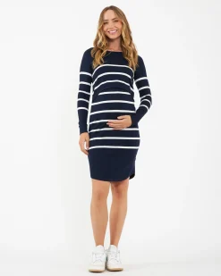 Valerie Up/Down Nursing Tunic Navy / White