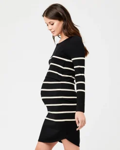 Valerie Up/Down Nursing Tunic Black / Ecru