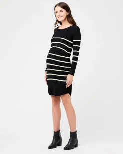 Valerie Up/Down Nursing Tunic Black / Ecru